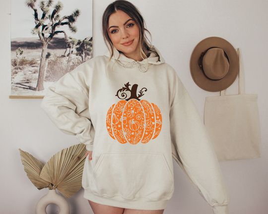 Discover Pumpkin Hoodie, Halloween Hoodie, Thanksgiving Hoodie