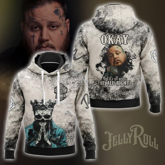 Discover Jelly Roll Tour 2024 3D Hoodie - I Am Not Okay Design