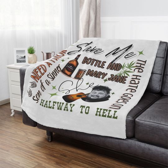 Discover Jelly Roll Top Song Titles Minky Blanket