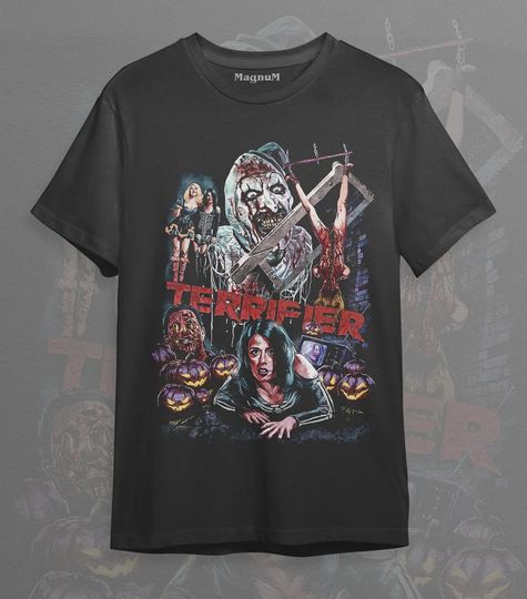 Discover Vintage Terrifier Scary Clown Horror Movie Fans Shirt