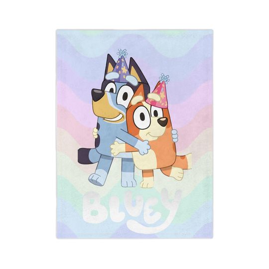 Discover BlueyDad Microfiber Blanket, Custom Blue Dog Blanket with Cartoon Baby