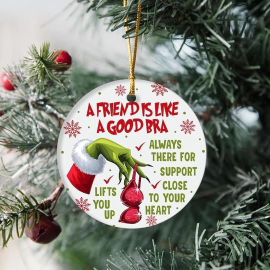 Discover funny character Christmas Ornament Grin ceramic Ornament Trendy Xmas