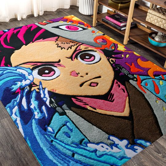 Discover Anime Area Rug, Japanese Animation Inspired Floor Mat, Fanatic Home Decor, Fun Gift for Anime Fans