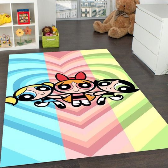 Discover Powerpuff Girls Kids Room Area Rug - Custom Cartoon Design