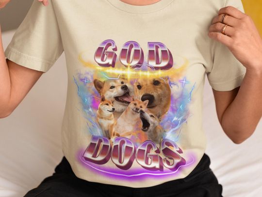 Discover God Dogs Bootleg Shirt, Vintage-Style Fun with a Twist, Vintage Graphic 90s shirt