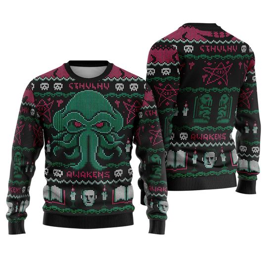 Discover Cthulhu Christmas Ugly Sweater
