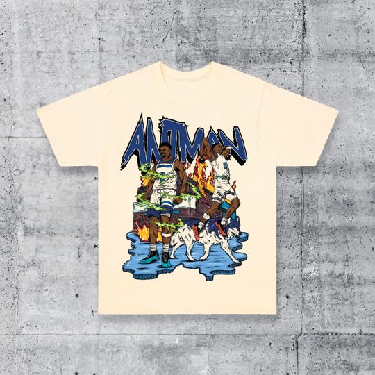 Discover Anthony Edwards ANTMAN Cartoon Minnesota Basketball Streetwear T-Shirt