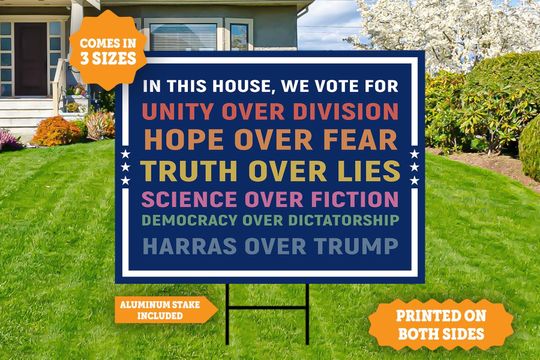 Discover In this House We Vote for Kamala Harris Yard Sign, Kamala Harris 2024 Yard Sign