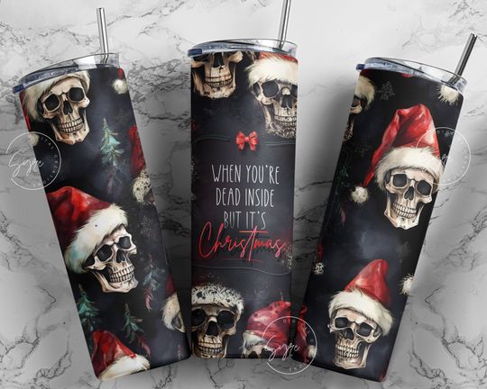 Discover Christmas Tumbler , Dead Inside But It's Christmas