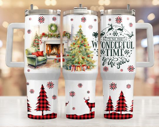 Discover Christmas 40oz Tumbler Wrap , Merry Christmas 2 pieces 40 oz Tumbler