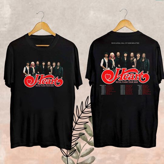 Discover Heart Band Royal Flush Tour 2025 T-Shirt, Rock Band Heart 2025 Tour Shirt