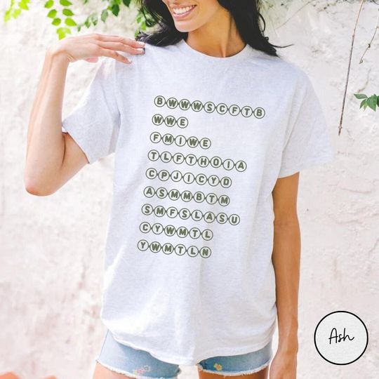 Discover August Bridge Lyrics Shirt | Taylor Lover Friendship Bracelet T-Shirt