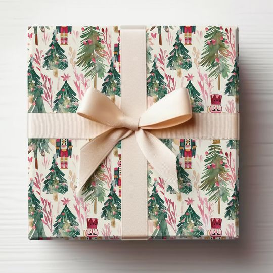 Discover Nutcracker Wrapping Paper Modern Christmas Gift Wrap