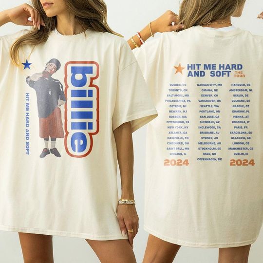 Discover Billie Eilish Hit me Hard And Soft The Tour Shirt, Music Tour Shirt, Gift For Her