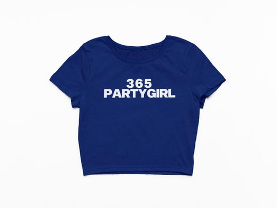 Discover 365 Party Girl Baby Tee Brat Charli XCX Y2k Baby Tee | Y2k Shirt Brat Shirt