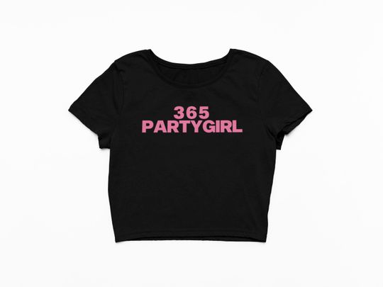 Discover 365 PartyGirl Baby Tee Brat Charli XCX Y2k Baby Tee | Y2k Shirt Brat Shirt