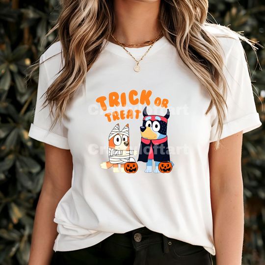 Discover BlueyDad Halloween Treat Bag T-Shirt - Trick or Treat Design
