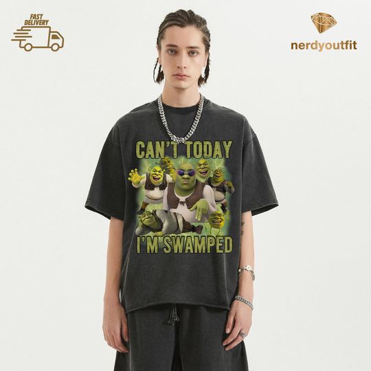 Discover Can't Today I'm Swamped Vintage Unisex t-shirt, Shrek vintage shirt,  shrek meme t-shirt