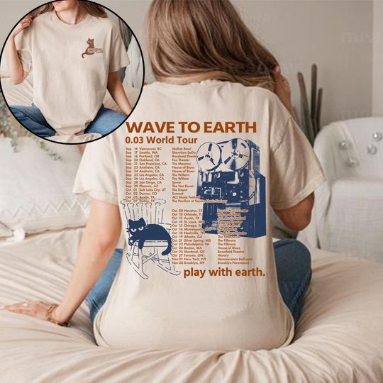 Discover Wave To Earth 0.03 Tour 2024 Double Sided T-shirt, Wave To Earth Kpop Merch