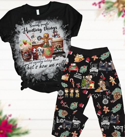 Discover Supernatural Christmas Pajamas, Vintage TV Series Shirt, Winchester Brother