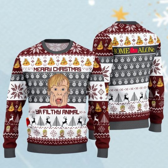 Discover Home Alone Ugly Sweater, Ya Filthy Animal Ugly Christmas Sweater