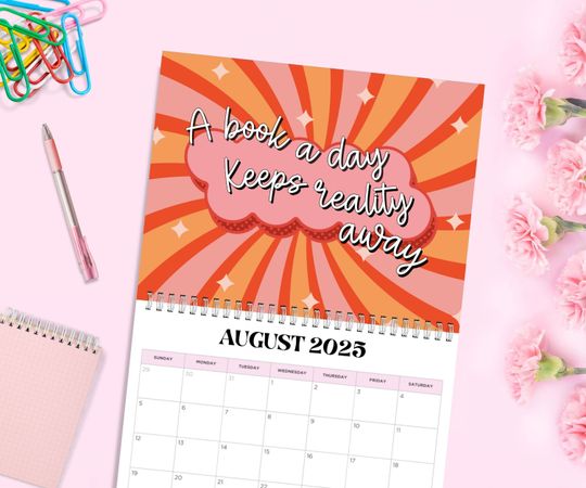 Discover 2025 Bookish Calendar | book lover gift for reader | book accessories