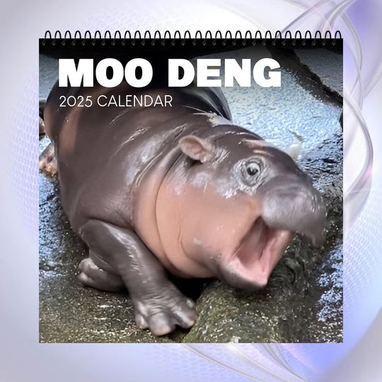 Discover Moo Deng Calendar 2025, Personalized Calendar, Moo Deng Calendar
