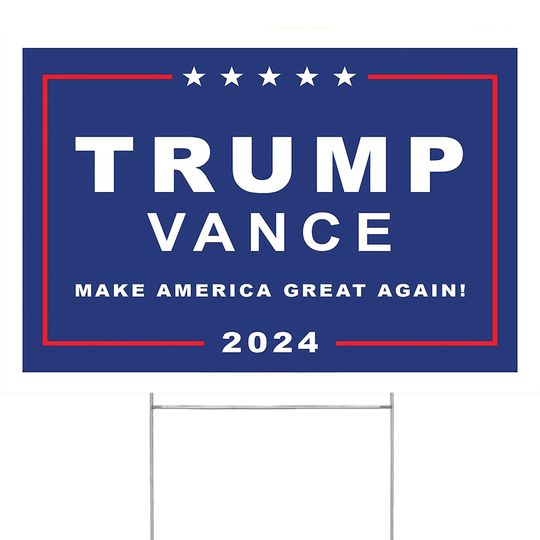 Discover Trump Vance 2024 Rally Yard Sign - Trump Vance2024 America Lawn Sign