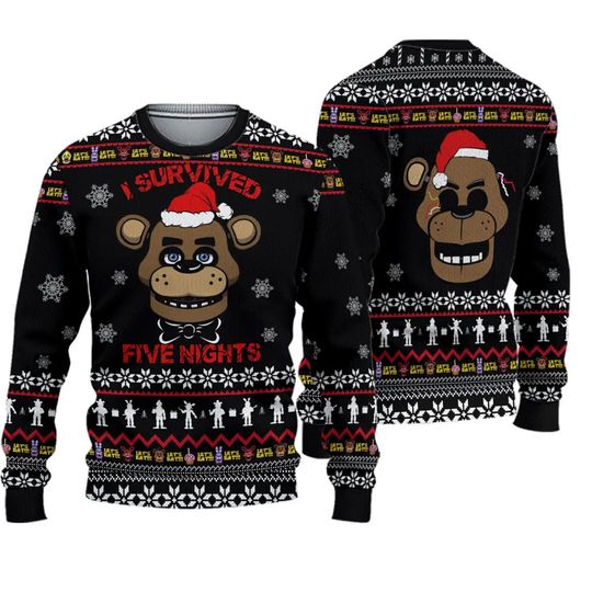 Discover FNAF Five Nights at Freddy's Ugly Christmas Sweater