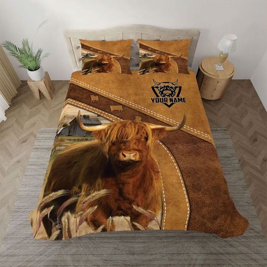 Discover Highland Cattle Customized Bedding Set