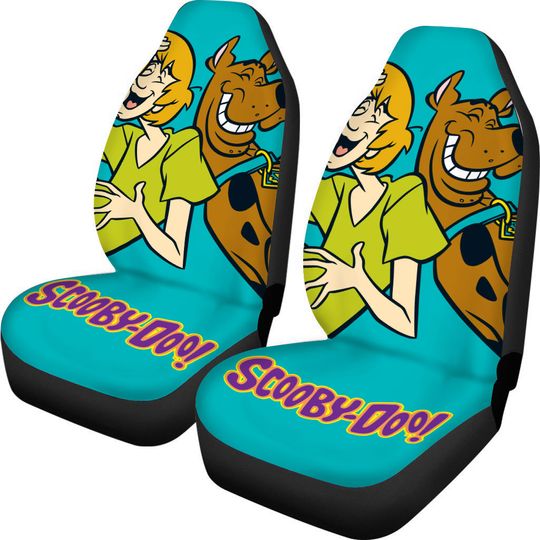 Discover Beautiful Shaggy Rogers & Scooby Doo Blue Theme Car Seat Cover