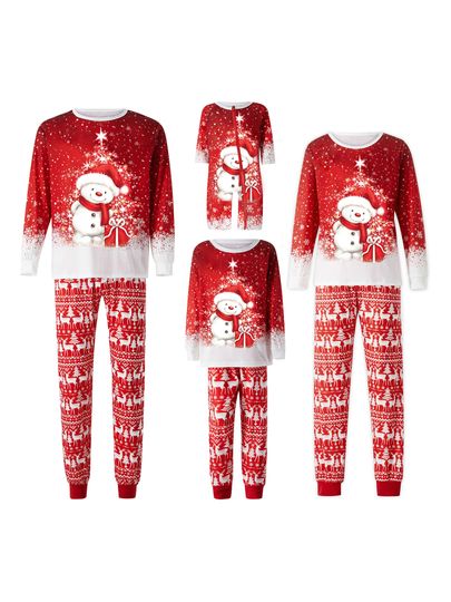 Discover Family Matching Christmas Pajamas Set, Xmas Deer Holiday Pajamas Sleepwear Dad Mom Kids PJs