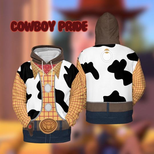 Discover Cowboy Pride Halloween Costume 3D Hoodie, Cowboy Pride And Friend Movie Hoodie
