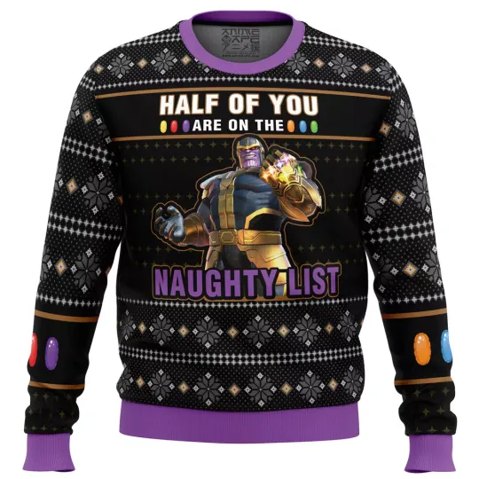 Discover Thanos Naughty List Ugly Christmas Sweater