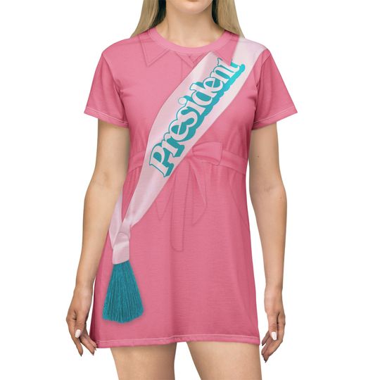 Discover President Sash Pink Costume, Hot Pink Themed Party Adult Outfits, Doll Movie Themed Bachelorette Cospla