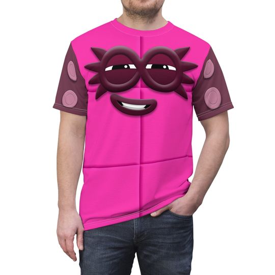 Discover Number Eight Pink Blocks Costume, 8 Block Face Cosplay, Num Characters Shirt, Halloween Family Group Costumes