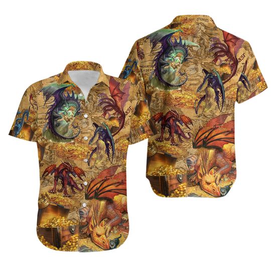 Discover Colorful Dragons Hawaiian Shirt, 3D Aloha Hawaii Shirt