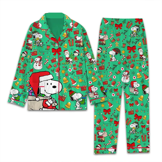 Discover Snoopy Merry Christmas Pajamas Set, Christmas Pajamas,