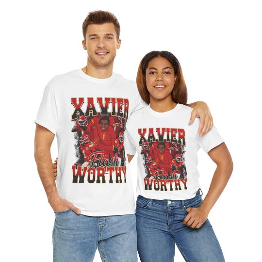 Discover Xavier Worthy Flash Vintage Style Y2K Football Tee Shirt