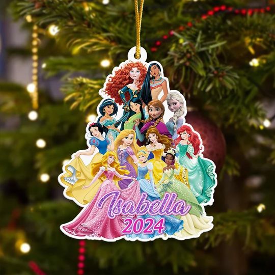 Discover Personalized Ornament Princess Group, US Cartoon Character Xmas Ornament