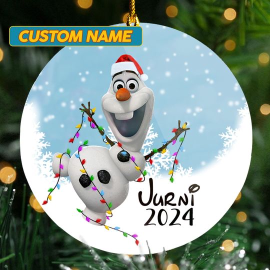 Discover Personalized Ornament Talking Snowman, Magical Snowman With Xmas Light Ornament