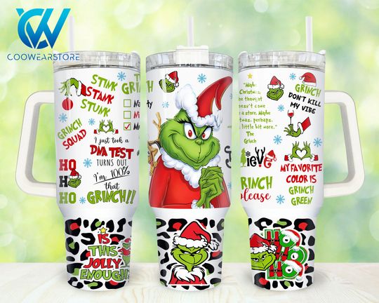 Discover Cartoon Christmas Tumbler 40oz with Handle, Gifts for Friends
