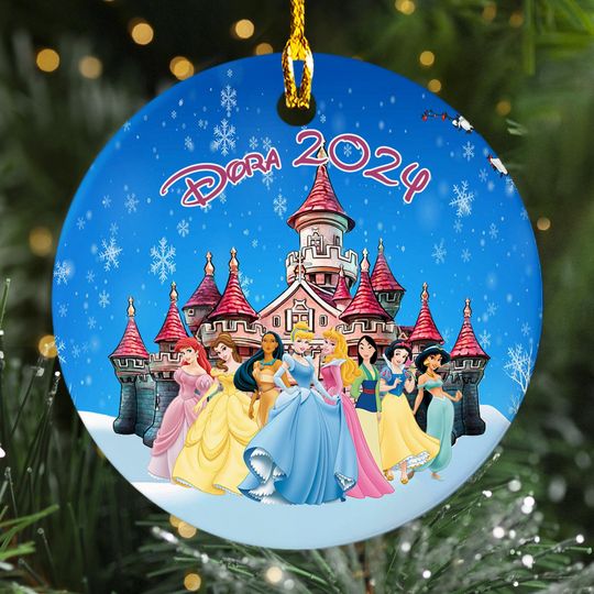 Discover Personalized Princess Party Christmas Ornament, Cute Princess Customized Ornament