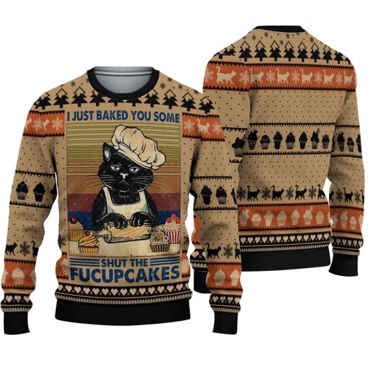 Discover Shut The Fucupcakes Ugly Christmas 3D Sweater