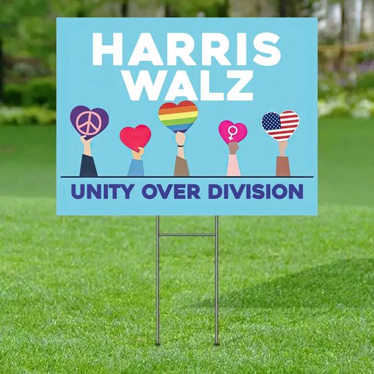 Discover Kamala Harris - Tim Walz for president Political Yard Lawn Sign