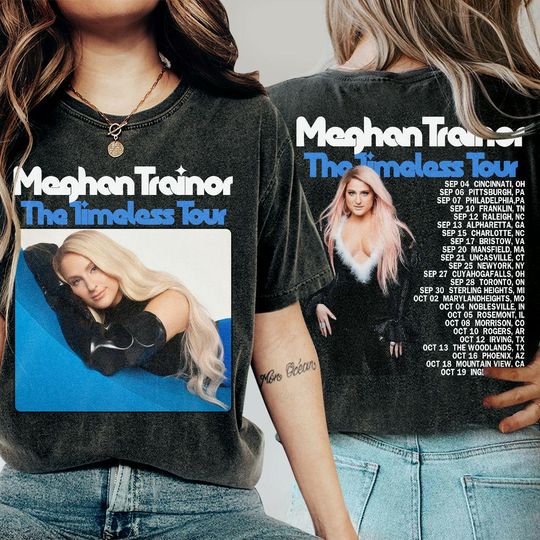 Discover Meghan Trainor The Timeless Tour 2024 Shirt, Meghan Trainor 2024 Concert Shirt 2 Side Unisex Shirt