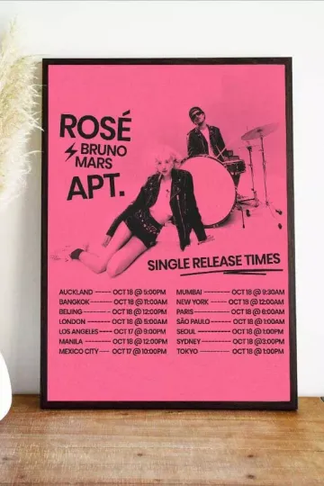 Discover ROSÉ and Bruno Mars at the APT. on October 18 poster - ROSÉ & Bruno Mars