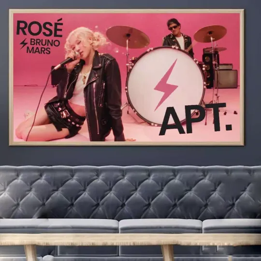 Discover Blackpink Rose x Bruno Mars At The APT Single Poster