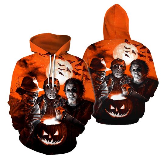 Discover Horror Movie 3D Print Hoodies Pullover Sweatshirt Set Halloween Streetwear - SUIT07