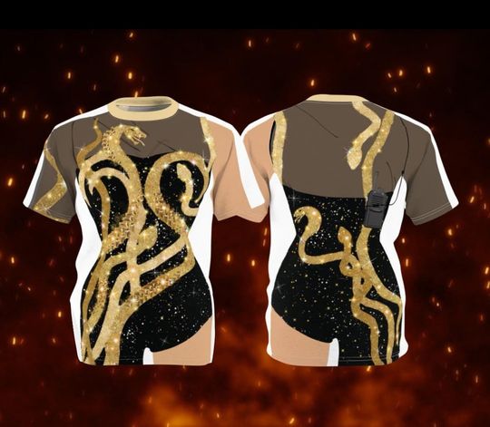Discover Gold Snakes Rep Bodysuit Tshirt Dress